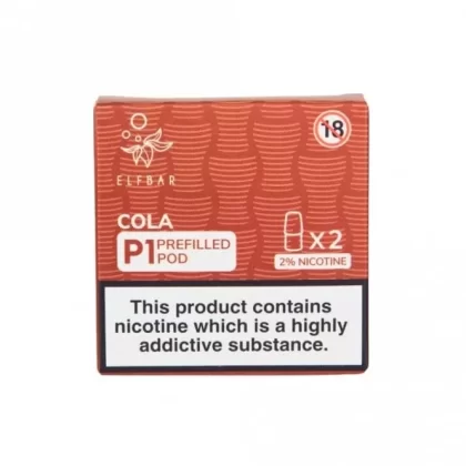Elf Bar Mate 500 P1 Cola Mate P1 Nic Salt E Liquid Pods (2 x 2ml)