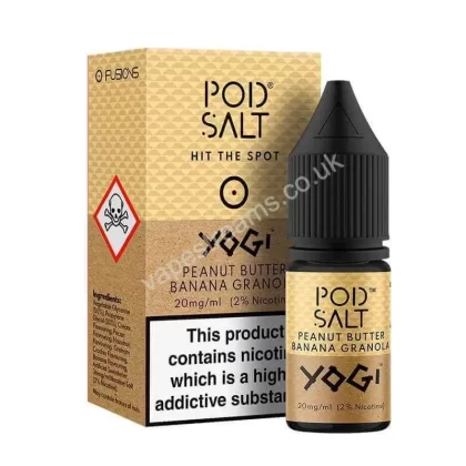 Peanut Butter Banana Granola Nicotine Salt E-Liquid By Pod Salt Fusions Range - Vapestreams Co