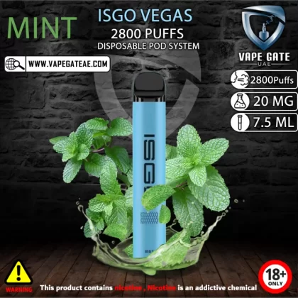 ISGO VEGAS 2800 PUFFS DISPOSABLE POD SYSTEM - 20 mg / Mint