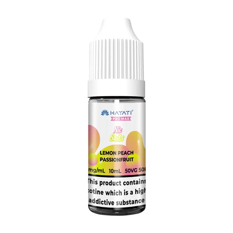 Lemon Peach Passionfruit Nic Salt by Hayati Pro Max 10ml - 20mg - Vape Product (ECF30D)