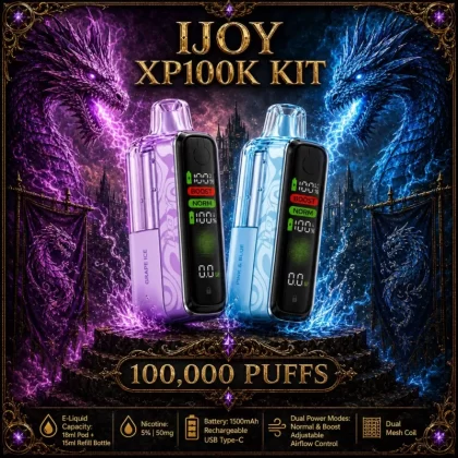 iJoy XP100K Refillable Disposable KIT TEXAS COMPLIANT - Miami Mint - Vapeciga