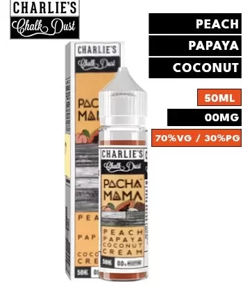 Peach Papaya Coconut Cream Shortfill eLiquid by Pacha Mama 50ml - 00mg / 50ml