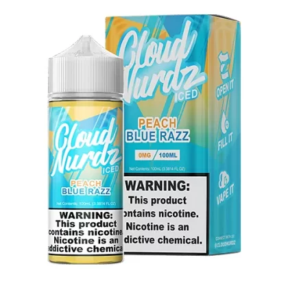 Peach Blue Razz Iced by Cloud Nurdz 100ml - Vape Product, Vape Product