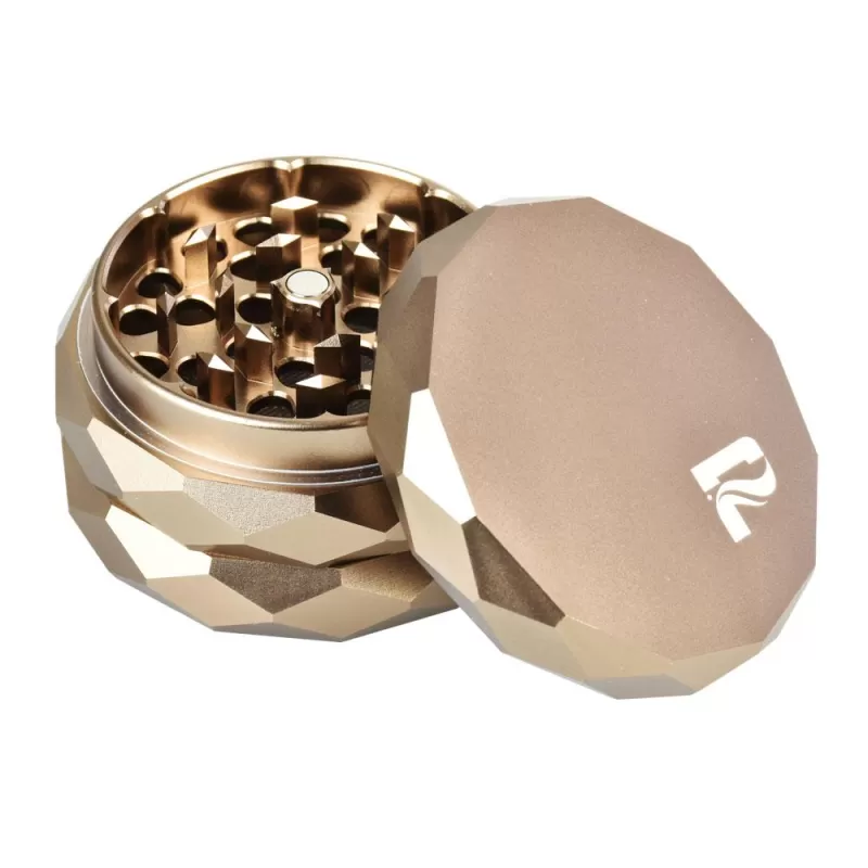 Pulsar Diamond Faceted Aluminum Herb Grinder - Diamond Facet Gold - Image 3