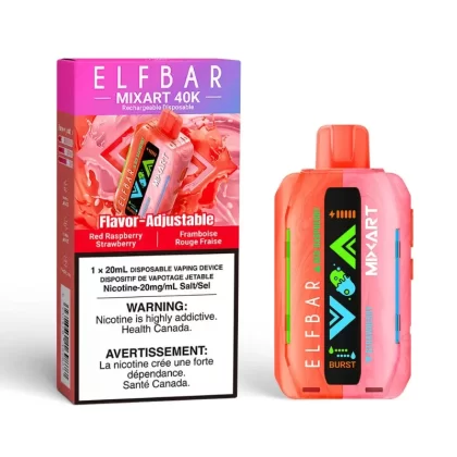 Elf Bar MixArt 40k Red Raspberry Strawberry (Strawberry + Red Raspberry) Disposable Vape