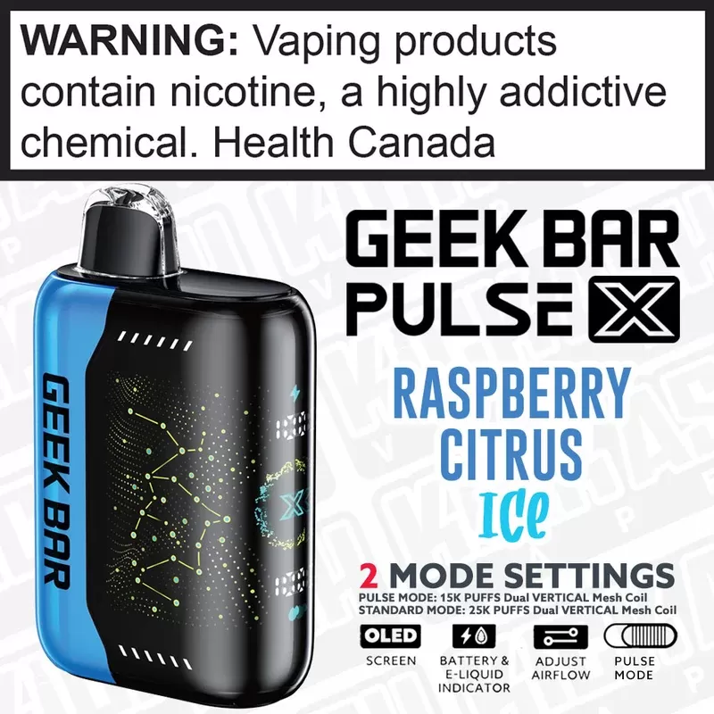 Raspberry Citrus Ice GEEK BAR PULSE X Disposable