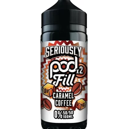 Caramel Coffee By Seriously Pod Fill X2 50/50 E-Liquid 100ml Shortfill