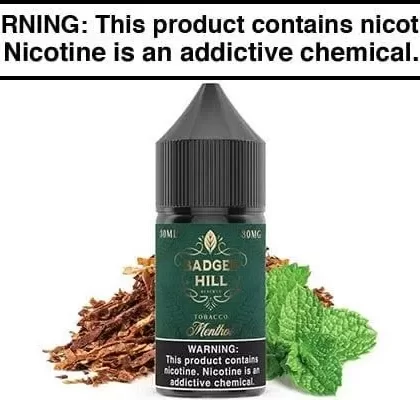 MENTHOL BY BADGER HILL RESERVE SALTS 30ML - Vapejuice