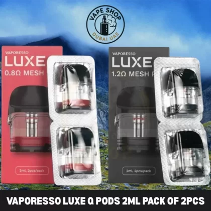 VAPORESSO LUXE Q Pods 2ml pack of 2pcs Replacement Pods in Dubai, UAE - Vape Product, Vape Product (E342C6)
