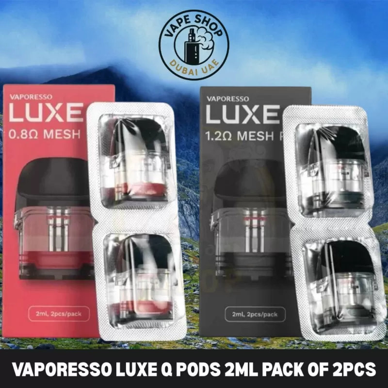 VAPORESSO LUXE Q Pods 2ml pack of 2pcs Replacement Pods in Dubai, UAE - Vape Product, Vape Product (E342C6)