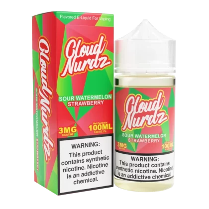 Sour Watermelon Strawberry by Cloud Nurdz TFN 100mL - 3MG