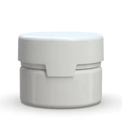 CHUBBY GORILLA | Child Resistant White Plastic Aviator XL Container w/ White Cap | 220mL – 7.5oz – 100 Count