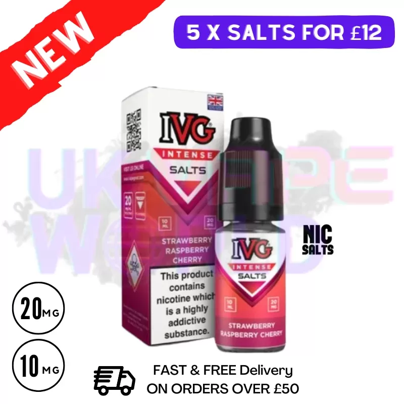 Strawberry Raspberry Cherry IVG Intense Salt 10ml Nic Eliquid