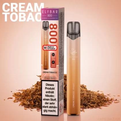 Elf Bar 800 – Cream Tobacco - Elf Bar / ca. 800 / 550 mAh / 20mg/ml