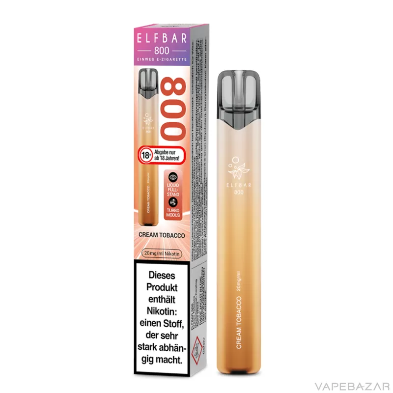 Elf Bar 800 – Cream Tobacco - Elf Bar / ca. 800 / 550 mAh / 20mg/ml - Image 3