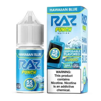Hawaiian Blue RAZ – Pod Juice Salts x RAZ E-Liquid – 30mL (Punch Edition)