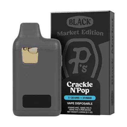 Ps Black Market THC-P + THC-H Vaporizer – 3000mg - Strain#Crack n Pop (H)>Star Berry (S)>Oh Snap (I) (FE1D64)