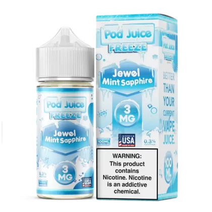 Pod Juice FREEZE - Jewel Mint Sapphire - 100ML E-Liquid - 0MG