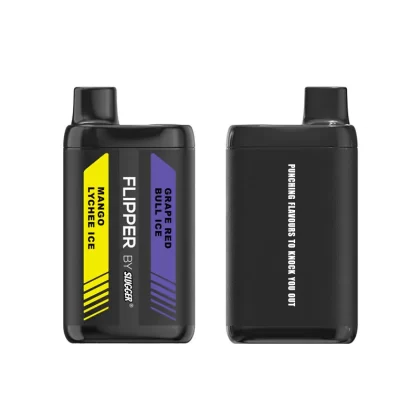 Mango Lychee Ice + Grape Red Bull Ice – Flipper 12000 puffs By Slugger - Vapebazaar Pk