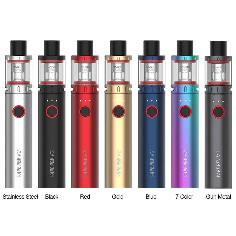 Smok Vape Pen V2 60w Starter Kit - Colour#Gold>Black>Gun Metal>Red>Stainless Steel>Blue>7-Color