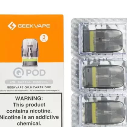 GeekVape Q 3ML Refillable Replacement Cartridge Pod – 3pcs - RESISTANCE#0.4 ohm 3ml>0.6 ohm 3ml