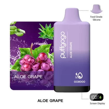 Puffgogo GO8000 Disposable 8000 Puffs – Aloe Grape