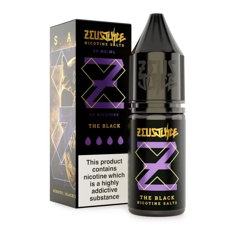 The Black Nic Salt E-Liquid by Zeus Juice (10ml) - 5mg