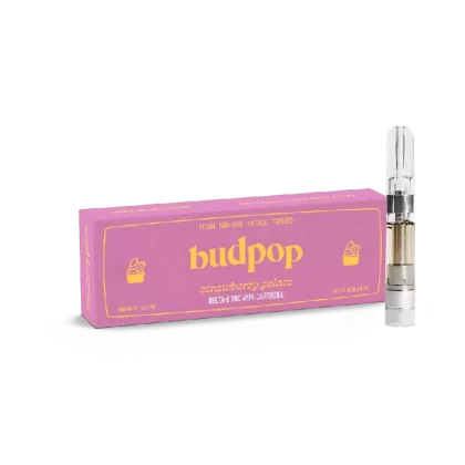 BudPop Strawberry Gelato Delta 8 THC Vape