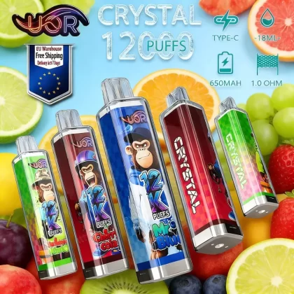 UOR Crystal 12000 12K Puffs Puffs Rechargeable Disposable Vape EU Warehouse - Vapeq10