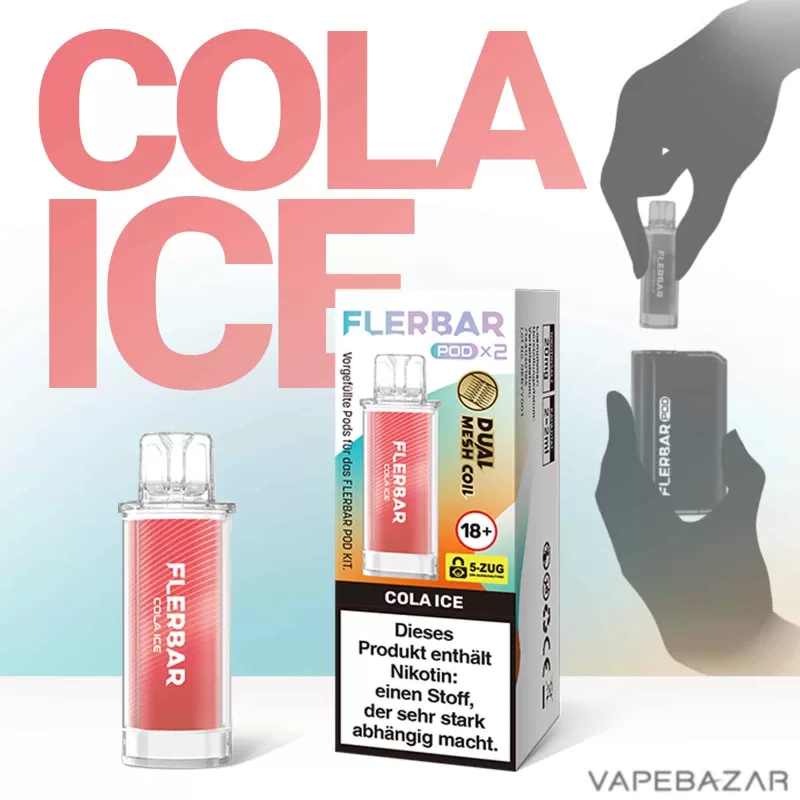 Flerbar Pods – Cola Ice – Prefilled Liquid Pod – 2er Pack - Image 2