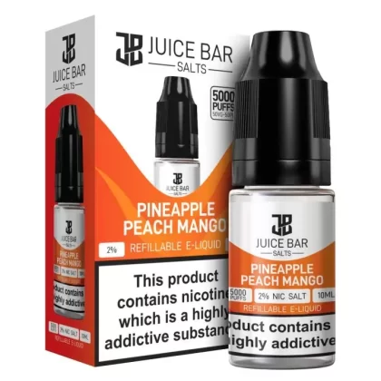 Pineapple Peach Mango 5x 10ml Nic Salt Juice Bar 5000 E Liquid