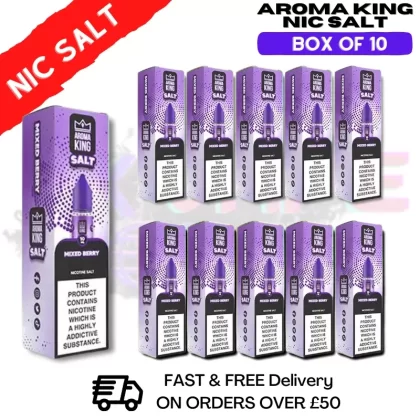 Mixed Berries Aroma King Box Of 10 Nic Salts