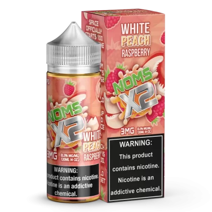 NOMS X2 by NOMENON White Peach Raspberry 120ML E-Liquid - 0MG