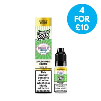 Dinner Lady Dessert Bar 10mg (1%) Nic Salt 10ml - Vape Co