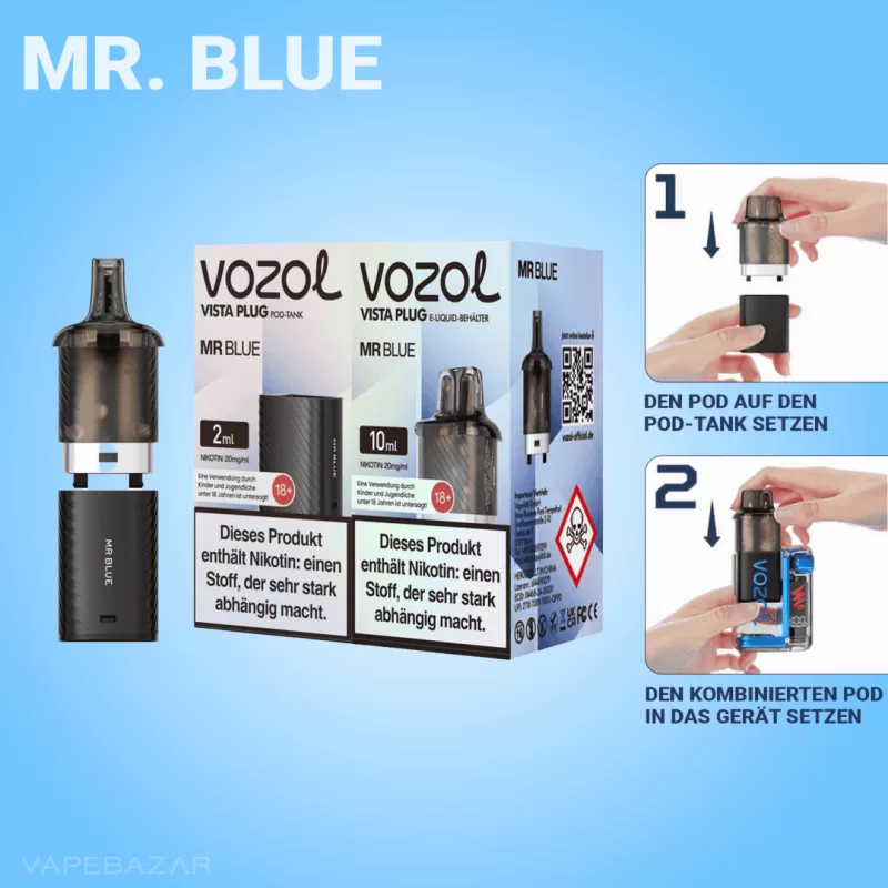 Vozol Vista Plug – Mr. Blue Prefilled Pod - Vapebazar - Image 2