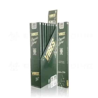 Vibes® | Wholesale Pre-Rolled Cones King Size | 109mm – Organic Hemp – Various Counts