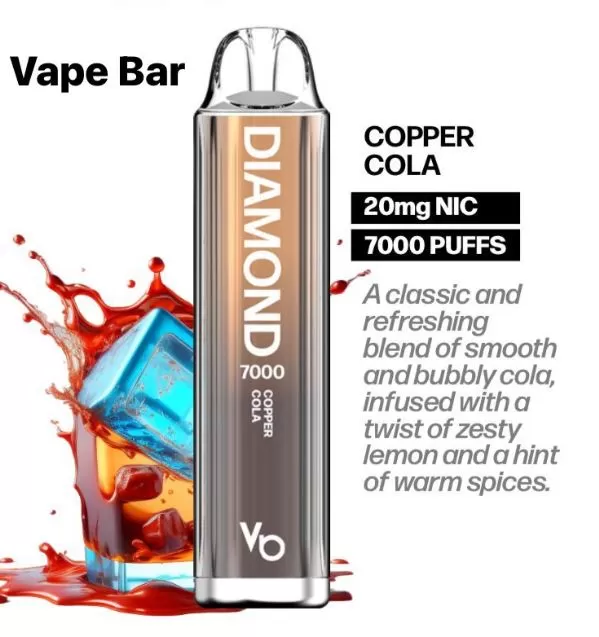 Vapes Bar - Diamond Disposable Vape (7000 Puffs) - Blueberry Cherry Cranberry / 20 mg - Image 2