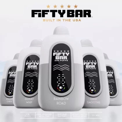 FIFTY BAR "White Series" 20K Puff Powered By BEARD Vape Co. Disposable Device