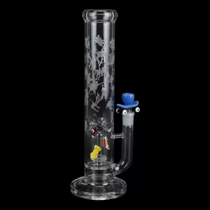 Pulsar Skate or Die Straight Tube Glass Water Pipe – 12.5″ / 14mm F