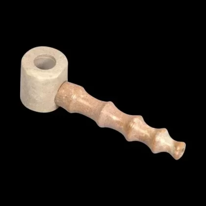 Ribbed Marble-Colored Stone Pipe - Ejuicewarehouse