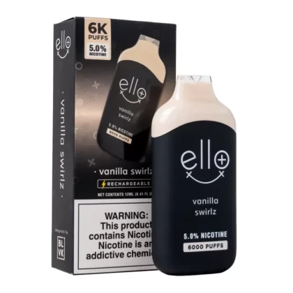 ELLO PLUS BY BLVK VANILLA SWIRLZ DISPOSABLE 6000PUFF VAPE