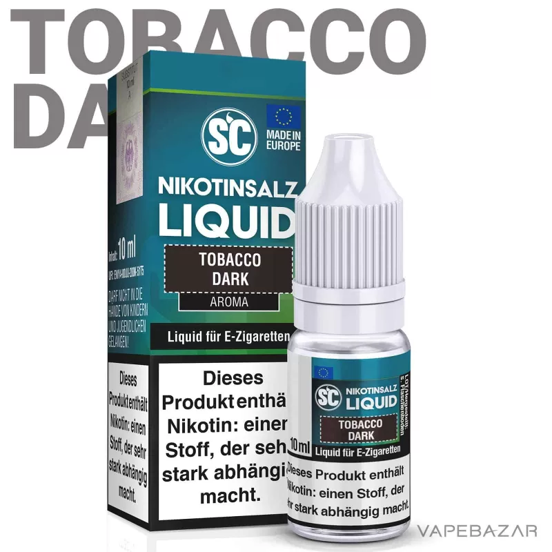 SC Salt Liquid – Tobacco Dark - Propylenglycol, Pflanzliches Glycerin, Nikotinbenzoat, Aroma, Nikotinmalat; 20mg/ml, 10mg/ml; Tabak - Image 2