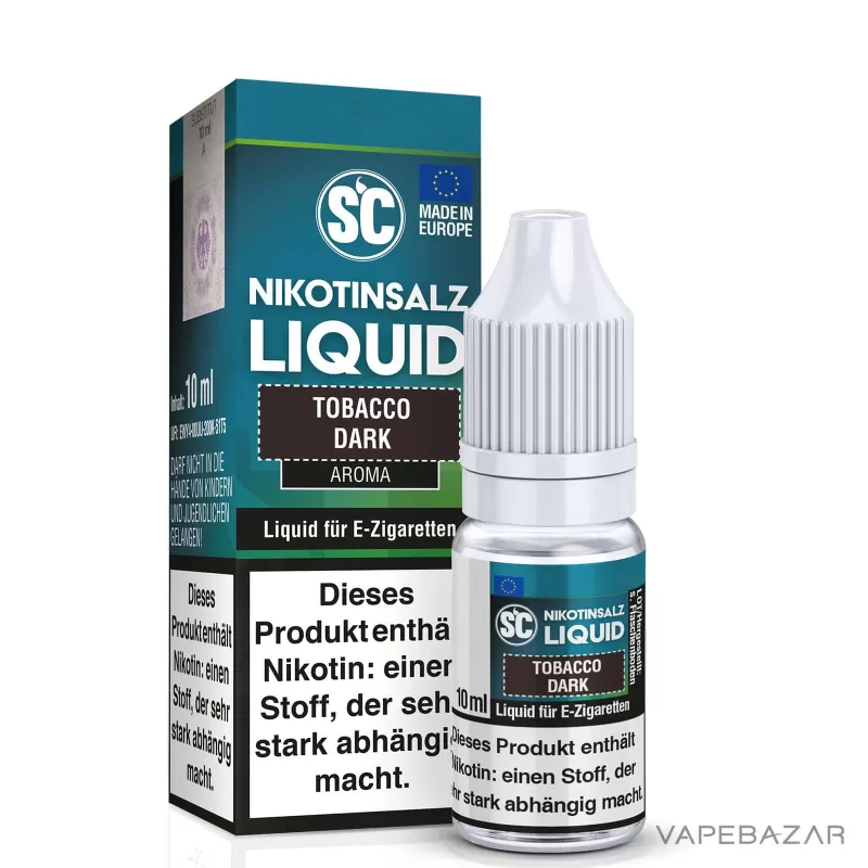 SC Salt Liquid – Tobacco Dark - Propylenglycol, Pflanzliches Glycerin, Nikotinbenzoat, Aroma, Nikotinmalat; 20mg/ml, 10mg/ml; Tabak - Image 3
