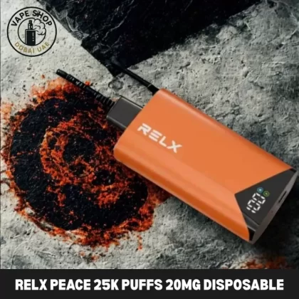 RELX Peace 25k puffs 20MG Disposable Vape in Dubai - 1 Piece, Box of 10 Pieces; Blueberry Raspberry, Cappuccino