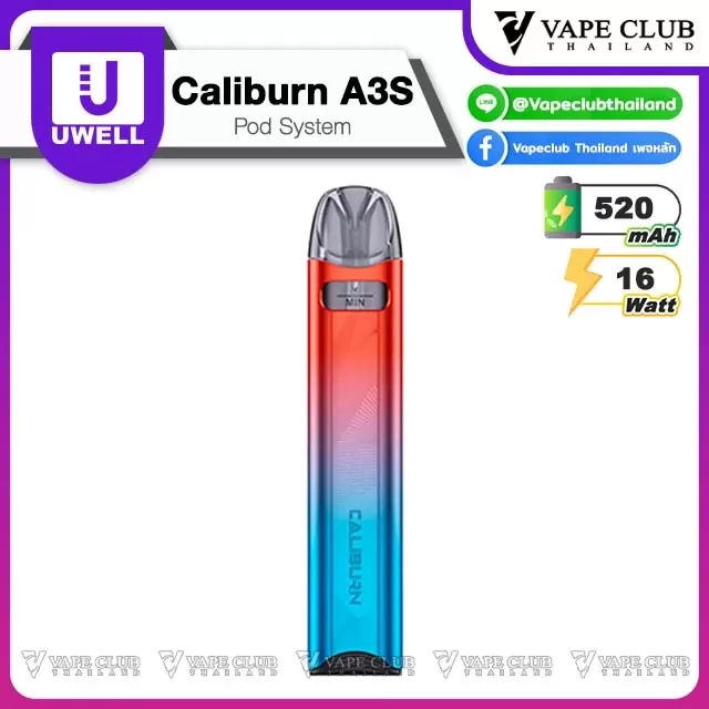 Uwell Caliburn A3S Pod Kit - Moonlight Silver, Space Grey - Image 3