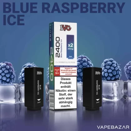 IVG 2400 – 4 Pod System – Prefilled Pods (2 Stk.) – Blueberry Raspberry Ice