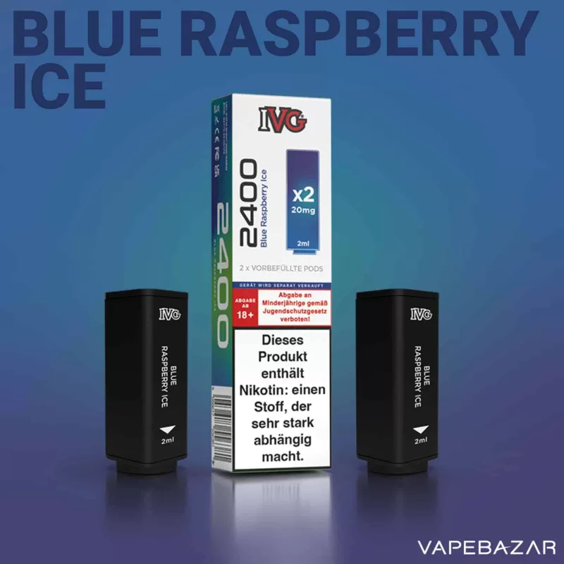 IVG 2400 – 4 Pod System – Prefilled Pods (2 Stk.) – Blueberry Raspberry Ice - Image 2