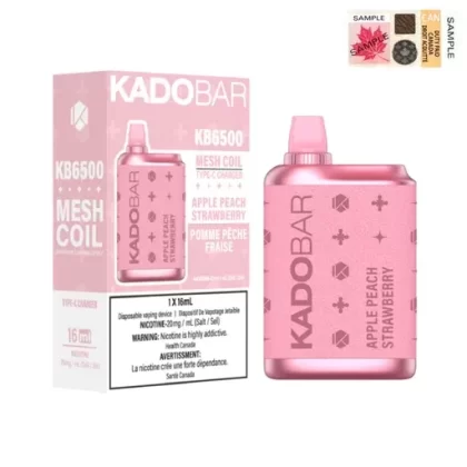 KADO BAR DISPOSABLE VAPE (6500 PUFFS) – Apple Peach Strawberry
