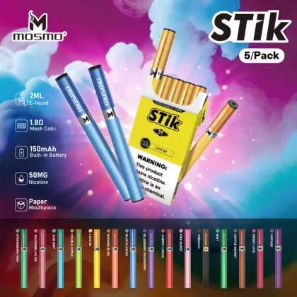 MOSMO STiK Disposable E-Cig Device – 5 Pack - Sweet Love