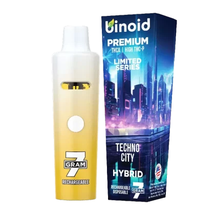 Binoid 7 Gram THCA + High THC-P Disposable Vape – Limited Series - flavor#Palm Delight>Snow Mountain>Temple Kush